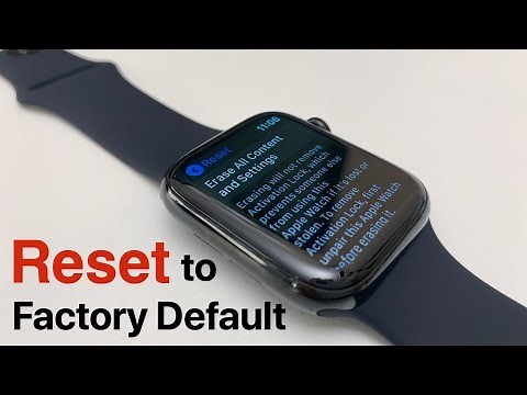 How To Reset Apple Watch To Factory Default