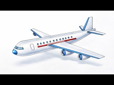 How To Draw An Aeroplane ✈️ Easy Aeroplane Drawing Step by Step.