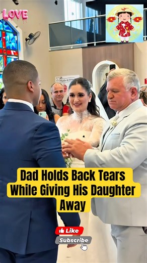 Dad Holds Back Tears While Giving His Daughter Away
