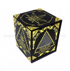 [Hot Item] Luxury Custom Black Embossed Cardboard Packaging Candle Gift Box