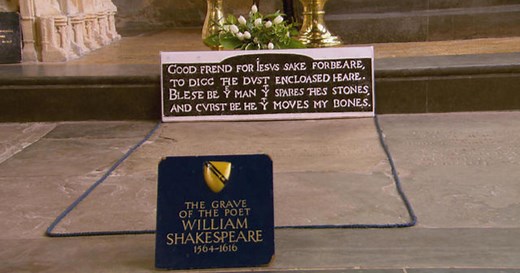 The blessing and curse at Shakespeare's grave