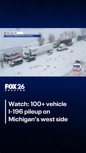 Numerous drivers are injured in the large-scale traffic incident on I-196 in Zeeland Township caused by snow squall white-outs. Video shows the sheer scale of the chain of crashes. https://www.fox26houston.com/news/watch-100-vehicle-i-196-pileup-michigans-west-side-video-shows-staggering-aftermath?utm_campaign=trueanthem&utm_medium=trueanthem&utm_source=facebook | FOX 26 Houston