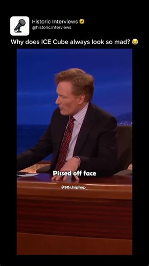 Historic Interviews 🎤 on Instagram: "Ice Cube’s permanently angry expression became one of hip-hop’s most recognizable trademarks—but it wasn’t an act. From his early days with N.W.A., Cube carried the weight of a generation: police brutality, poverty, and the reality of growing up in South Central Los Angeles. That intensity shaped his music, his interviews, and the look that made people ask why he was “always mad.” The truth is simple—he wasn’t performing. He was reflecting where he came from