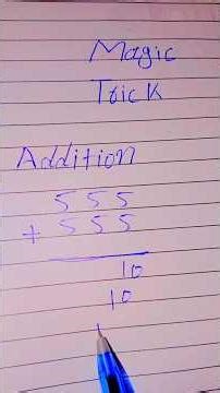 Magic Addition Trick 🤯 | 555 + 555 Easy Math Trick# short