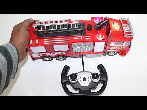 Remote Control Fire Engine Truck with Water Spray Mode - Chatpat toy tv