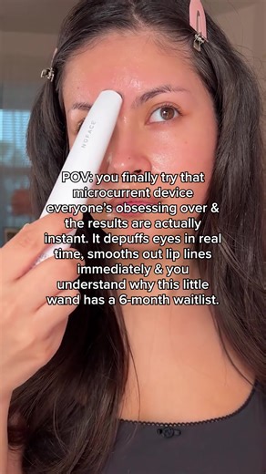 Stop filtering your selfies and start fixing your skin ✨ The FIX MicroWand uses the same microcurrent technology that costs $200 at the spa, but works in just 3 minutes from your bathroom counter. | NuFACE