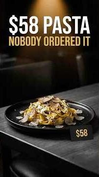 He added a $58 dish nobody orders. Revenue doubled. 🍝💰