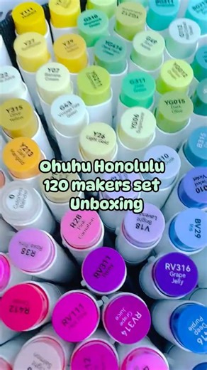 Ohuhu Honolulu 120 marker set unboxing #ohuhumarkers #unboxing #artsupplies