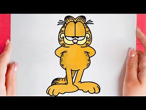 How to draw Garfield step by step