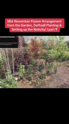 Mid-November Flower Arrangement from the Garden, Daffodil Planting & Setting up the Nativity! | part 9