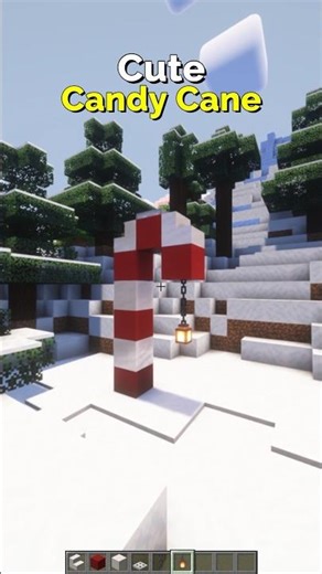 How to Make a Cute Candy Cane in Minecraft – Winter | CupSapling #minecraft #shorts #christmas