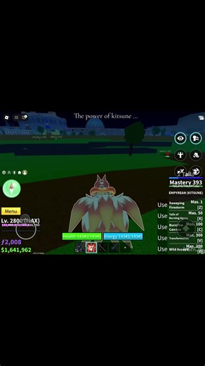 Kitsune Powers Showcase in Blox Fruits Roblox