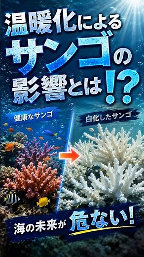 温暖化によるサンゴへの影響とは⁉#shorts #生態 #雑学