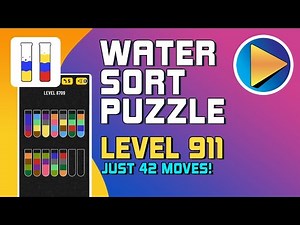 Water Sort Puzzle Level 911 Walkthrough [42 Moves!]