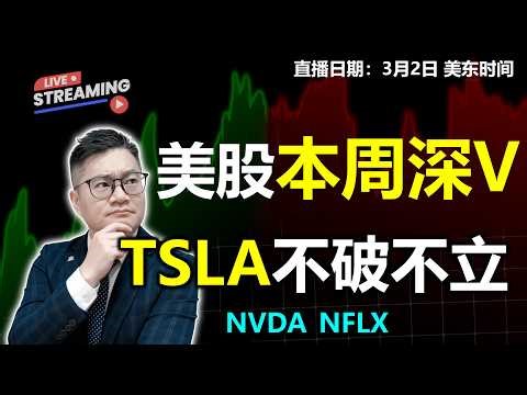 美股本周走大深V？特斯拉加速赶底不破不立？ #美股 #特斯拉 #英伟达 #MU #amd #MSFT #META #nflx