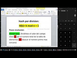 Hash por division con ejemplo practico.