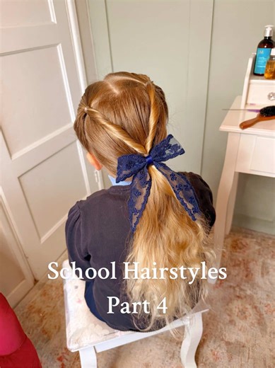 Hair in under 5 minutes 🕰️ School runs are always such a rush but will always find time for a quick hairstyle ❤️ Back to school hairstyles part 4 #hairstyle #tutorial #school #hair #quickhairstyles