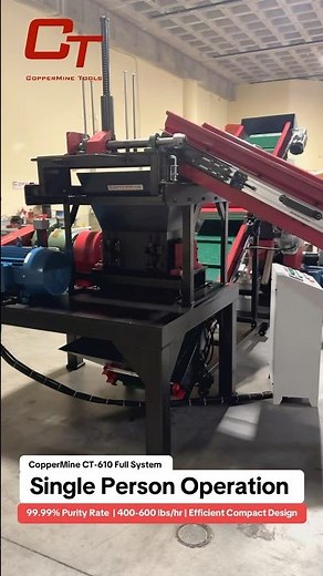CopperMine's CT-610 FULL SYSTEM Compact Efficient Copper Granulator for Copper Cables and Wires