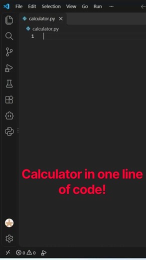 Calculator in one line of code in Python! #coderealize #coding #dothingsyoudontwanttodo