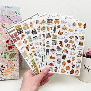 Fall Expansion Sticker Pack | 8 Pages With 411 Hand-drawn Autumn Planner Stickers | Cozy Seasonal Designs, Puns & Matte Write-on Sheet - Etsy