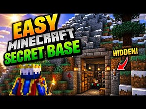 Easy Minecraft Secret Base Inside Mountain | Hidden Survival Base Tutorial