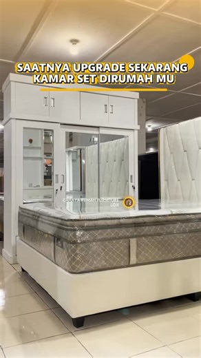 CAHAYA RUMAH FURNITURE on Instagram: "🔥 SET KAMAR LENGKAP – SEKALI BELI, KAMAR LANGSUNG JADI! 🔥 🛏️ Ranjang series monalisa 160 plus kasur procella elysian 160x200 🗄️ Lemari 3pt pro duco full cermin 🪞 Meja rias HPL Semua serasi, semua fungsional, semua kelihatan mewah Satu set rp.16.900.000 Toko Cahaya Rumah Furniture menjual lemari pakaian, meja makan, sofabed, meja rias, bufet, dan bisa custom sesuai request - Cahaya Rumah Furniture memiliki 7 toko offline di Bogor (Tajur, Loji, Leuwiliang