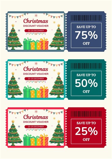 Printable Christmas Voucher | Holiday Coupon Template (digital Download) - Etsy UK