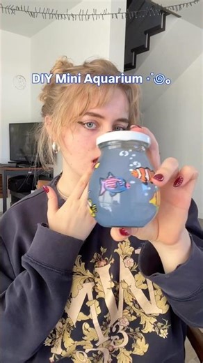 DIY Cool Room Decor Idea 🩵 Stunning Aquarium Glass Jar ✨
