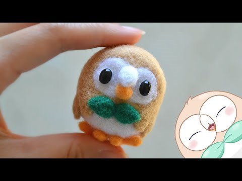 Rowlet Plush Pokemon DIY Needle Felt! ft. Craftie Bunnies