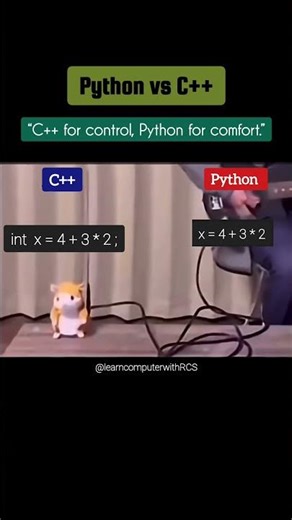 “When C++ Meets Python 😏” #coding #memes #funny #shorts ‪@LearnComputerWithRCS‬