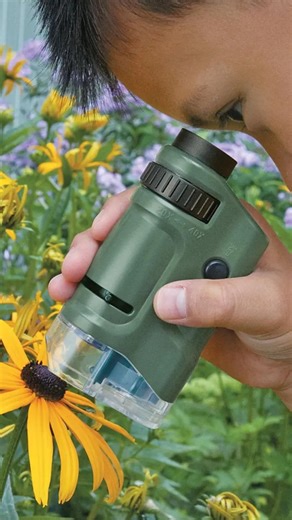This miniature microscope makes it easy to keep kids entertained. Portable and compact with an easy-to-focus 20-40X zoom lens, it’s a great way for children to satisfy their natural curiosity. Shop now: https://bit.ly/4oLweO9 | Lee Valley Tools