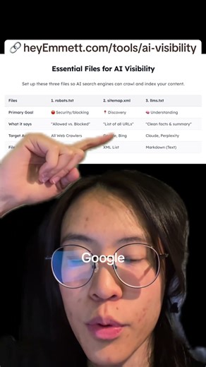 Free AI visibility foundation checker 🔗 heyEmmett.com/tools/ai-visibility #aistartup #aiseo #aeo