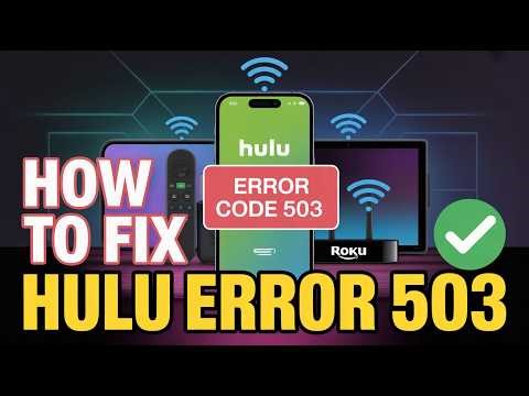 How to Fix Hulu Error Code 503
