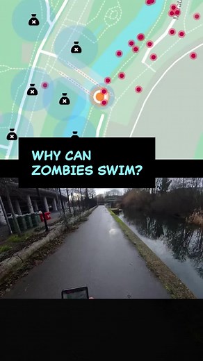 Why can zombies swim? #fyp #gaming #gamedev #zombie #pokemongo | zombies run
