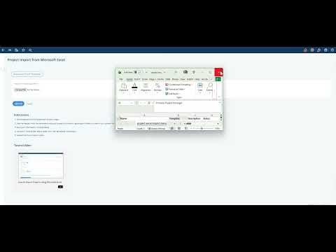 How to Import Projects Using Microsoft Excel