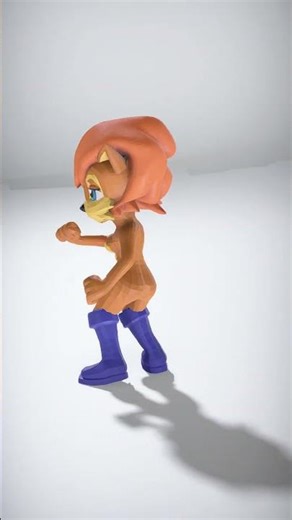 Stylized Animal Character with Blue Boots