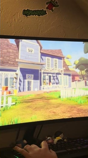 Mike modding playing hello neighbor 😂 #fnaf #helloneighbor #fun #shortsfeed #shortsviral