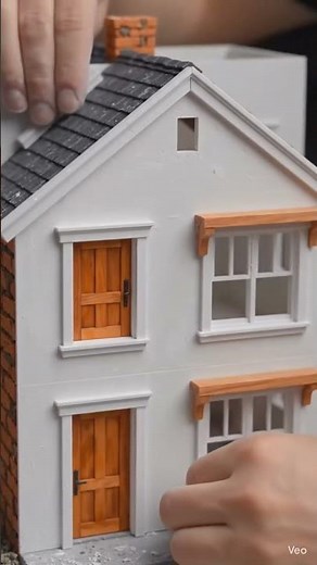 Built a Modern Tiny Farmhouse with Mini Materials! ➔ 🏗️🏡✨ #MiniatureHouse #DIYTimelapse #Satisfying