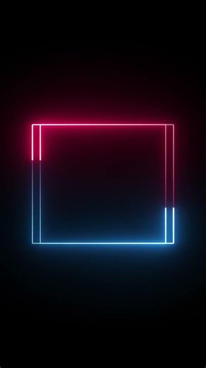 Glowing frame black screen | Neon light border | Frame template video background