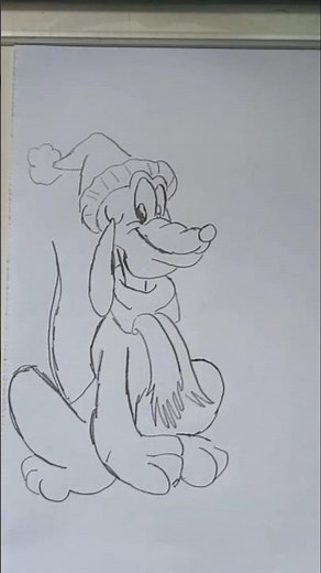 HOW TO DRAW PLUTO FOR CHRISTMAS 🐶🎅 | THE CUTEST DISNEY DOG AT CHRISTMAS! #PLUTO #CHRISTMAS