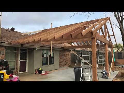Cedar patio cover build free estimates 817-631-9788