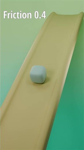 Different Friction Levels Comparison ⚙️Blender 3D Physics Test #Shorts #SatisfyingAnimation #Blender