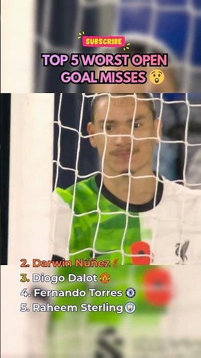 Top 5 Worst Open Goal Misses Ever