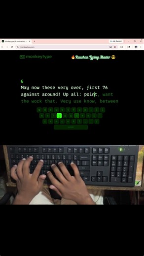 POV: Your Typing Speed Finally Hits 86 WPM 🔥 #fasttyping #typing #raushantypingmaster