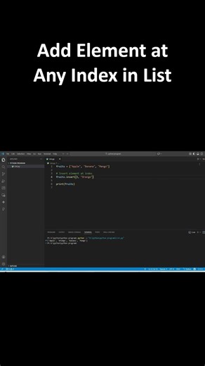 Python List insert() Explained | Add Element at Any Index