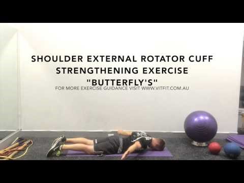 Arm external rotator cuff strengthening exercise "butterfly's"