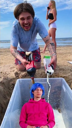 Epic Beach Prank Wars! 🌊😂 #shorts