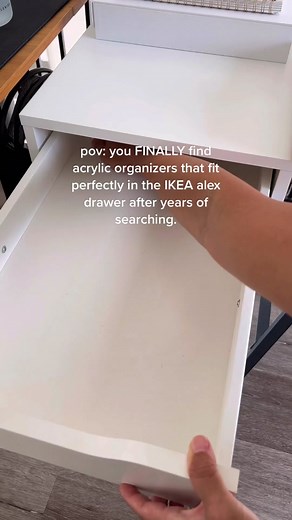 Organize my drawer unit with me! I swear the IKEA Alex drawer has the weirdest dimensions… You don’t understand how satisfying this is 🥹 after years of using makeshift organizers haha #organizers #acrylicorganizer #organizewithme #organizetok #desksetup #deskorganization