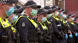Victoria Police on today's anti-lockdown protests