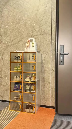 Shoe storage for entrance. #homestorage #plasticshoebox #shoecollection #shoestorage #home